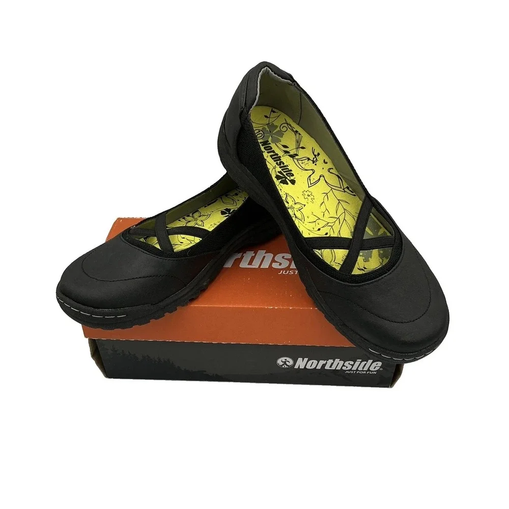 NEW Northside Women's Black low heel ,sports  closed toe/ heel sandal Size 10